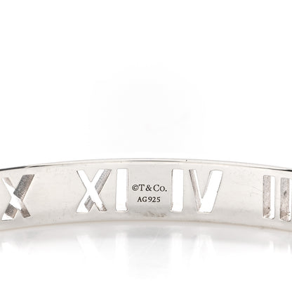 Tiffany Sterling Silver Atlas Pierced Hinged Bangle Bracelet 3 of 4