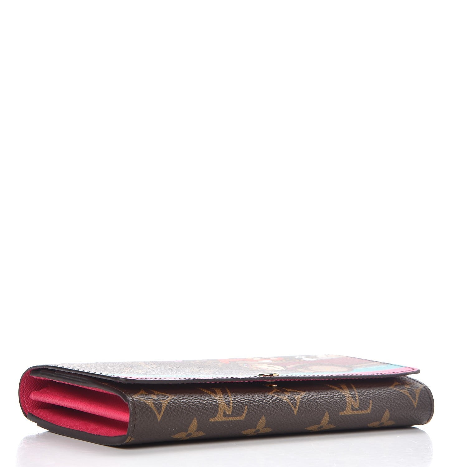 Louis Vuitton Monogram 2015 Christmas Animation Sarah Wallet Hibiscus 4 of 7