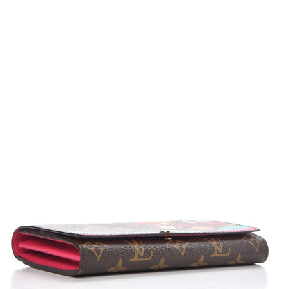 Louis Vuitton Monogram 2015 Christmas Animation Sarah Wallet Hibiscus 4 of 7