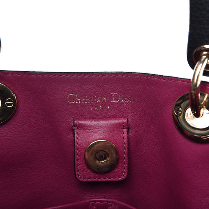 Christian Dior Bullcalf Medium Diorissimo Tote Black Rose Indien 8 of 11
