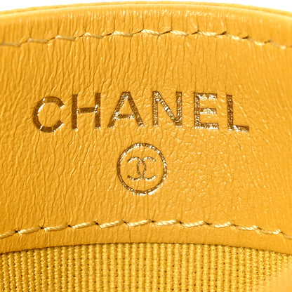 Chanel Caviar Quilted Card Holder Yellow 6 of 8