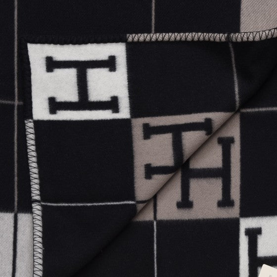 Wool Cashmere Avalon III Blanket Ecru Black