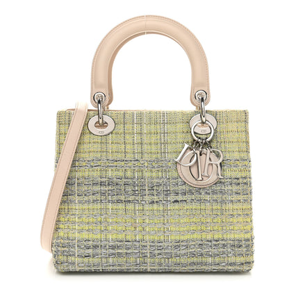 Christian Dior Tweed Medium Lady Dior Green Multicolor 1 of 12