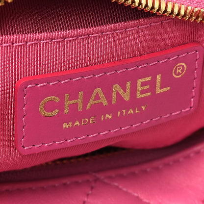 Chanel Lambskin Quilted Small Perfect Meeting Hobo Pink 6 of 10