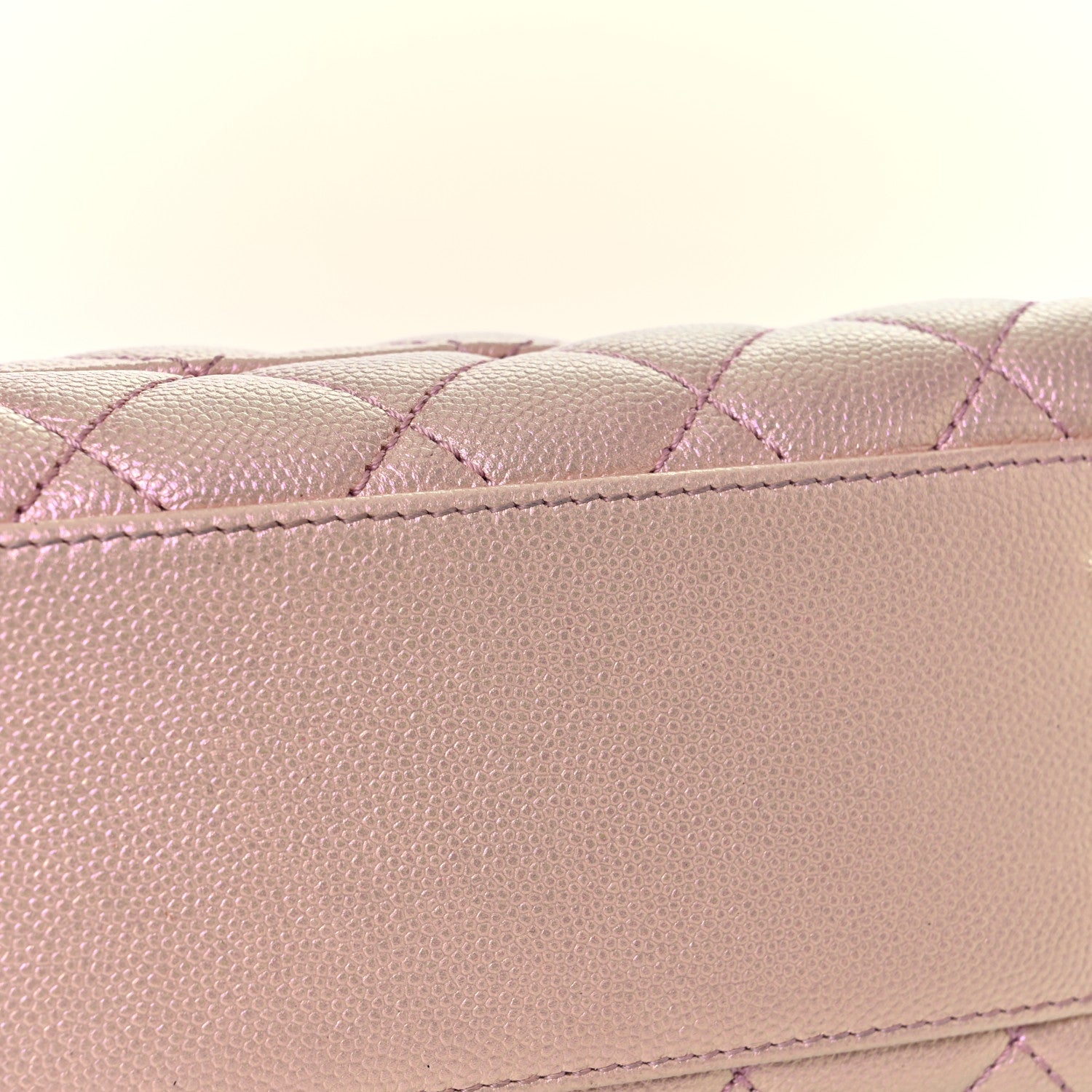 Chanel Iridescent Caviar Quilted Mini Coco Handle Flap Pink 14 of 14