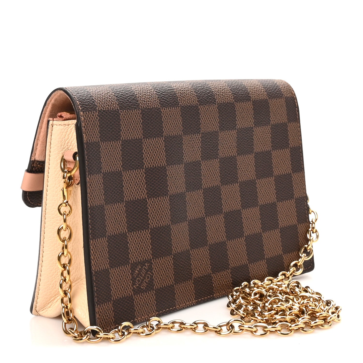 Louis Vuitton Damier Ebene Vavin Chain Wallet Creme 3 of 9