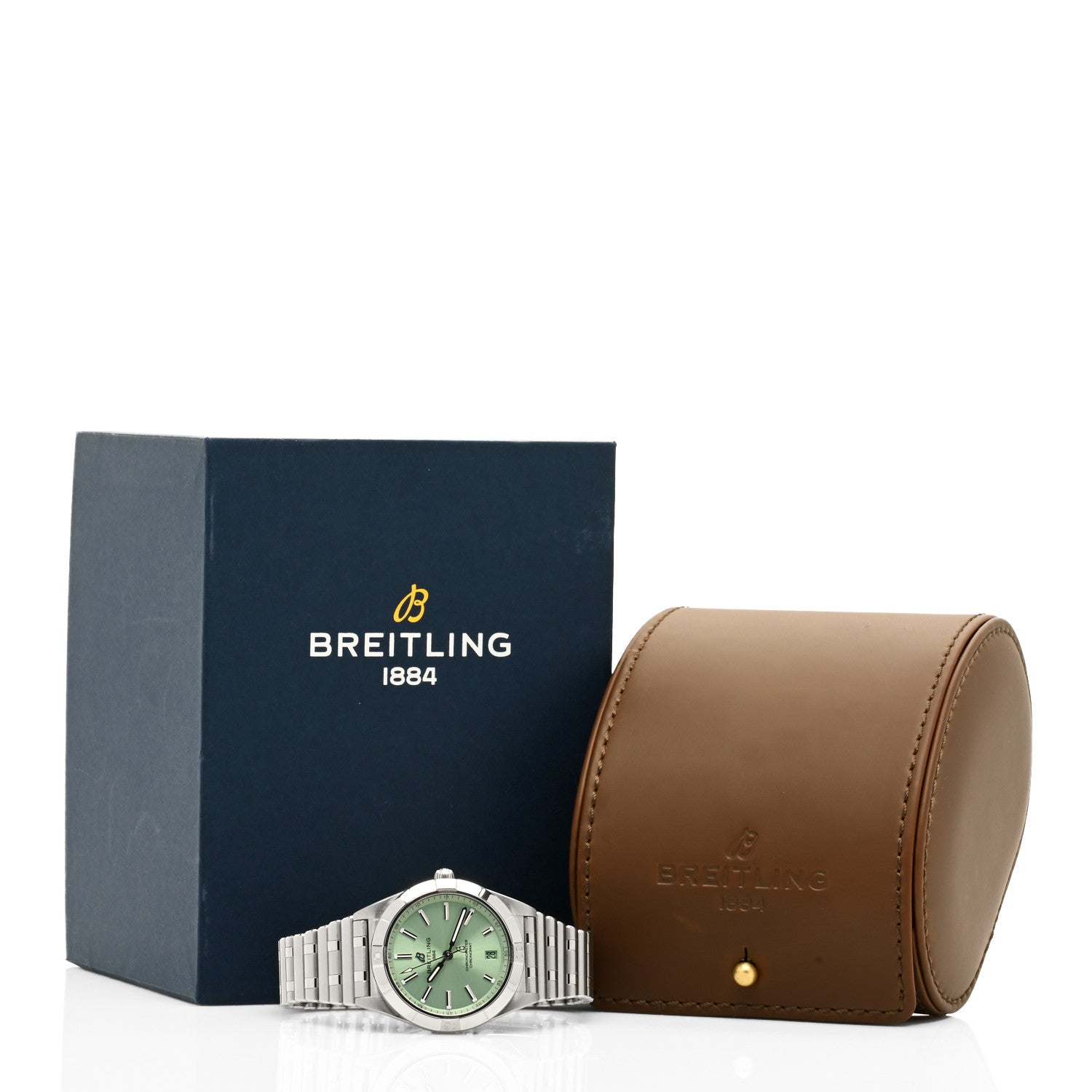 Breitling Stainless Steel 36mm Chronomat Automatic Watch Mint Green A10380 5 of 5