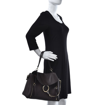 Chloe Calfskin Medium Faye Day Shoulder Bag Carbon Brown 2 of 7