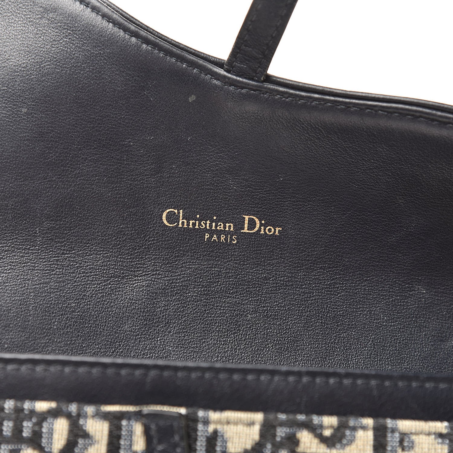 Christian Dior Oblique Saddle Chain Wallet Blue 7 of 13