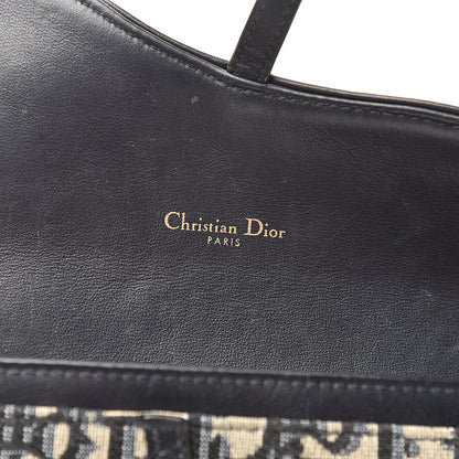 Christian Dior Oblique Saddle Chain Wallet Blue 7 of 13
