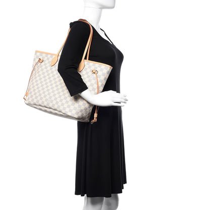 Louis Vuitton Damier Azur Neo Neverfull MM Rose Ballerine 2 of 11