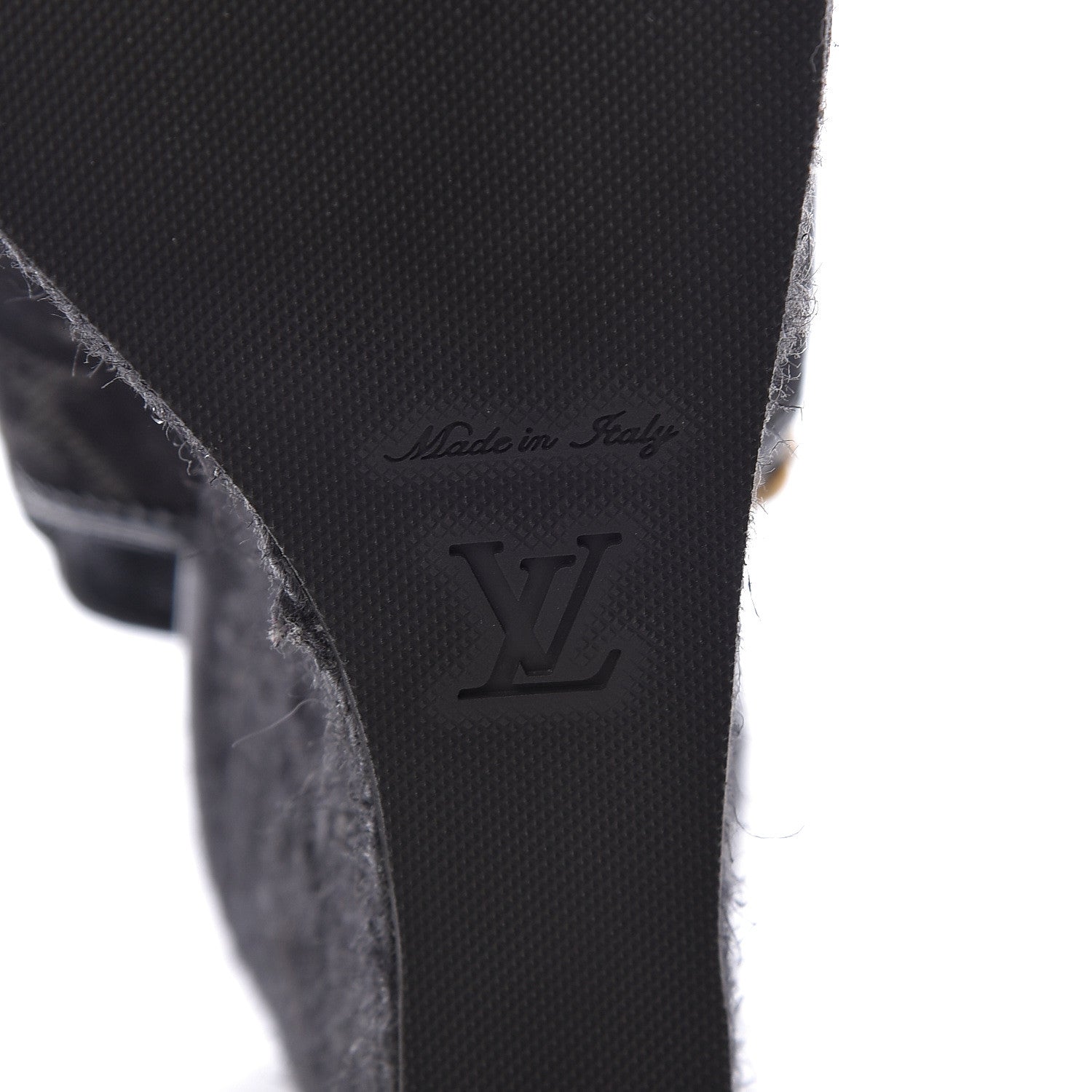 Louis Vuitton Denim Patent Espadrille Wedges 38 Black 6 of 8