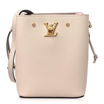 Louis Vuitton Calfskin Nano Lockme Bucket Greige 1 of 8