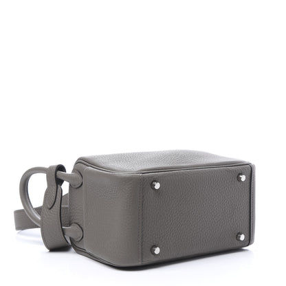 Hermes Taurillon Clemence Mini Lindy 20 Etain 3 of 9