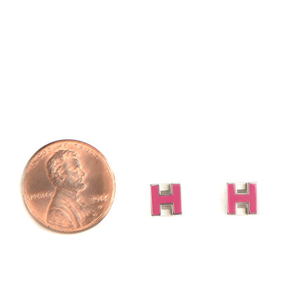 Hermes Palladium Lacquered Cage d'H Earrings 2 of 6