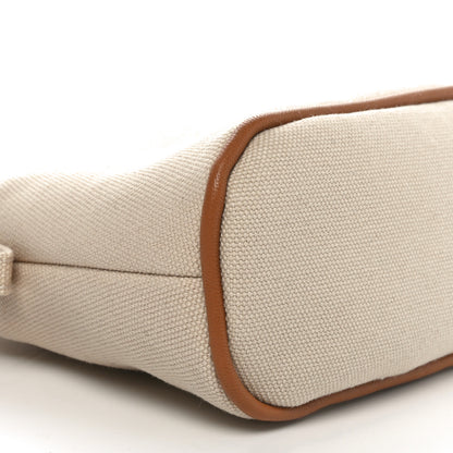 Hermes Cotton Canvas Mini Bolide Travel Cosmetic Pouch Naturel 8 of 9