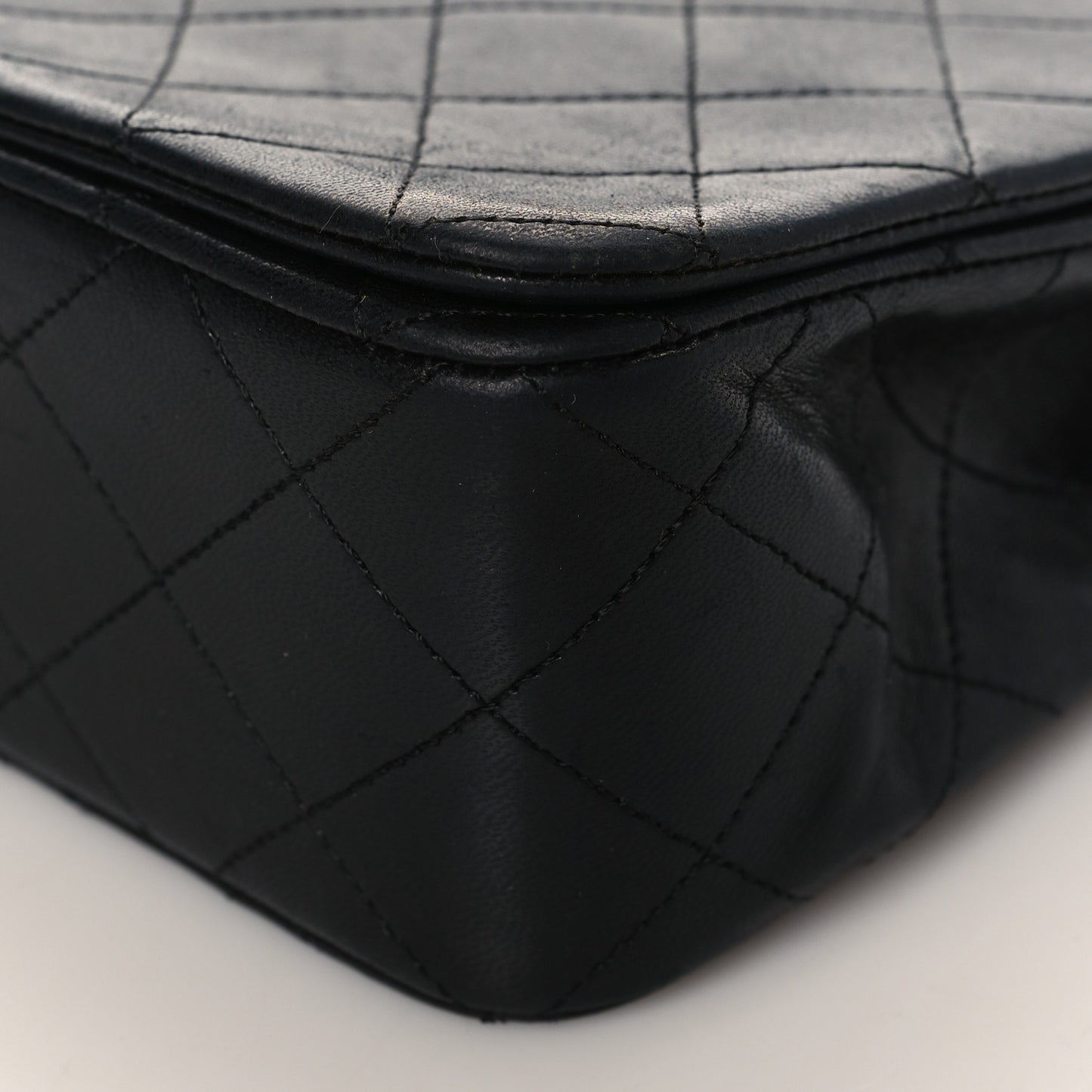 Lambskin Quilted Small Single Flap Bag Black