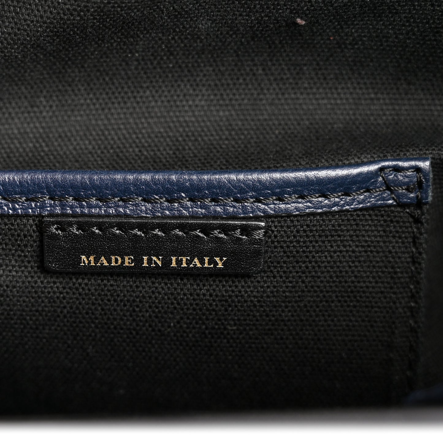 Grainy Calfskin House Check Large Banner Tote Ink Blue