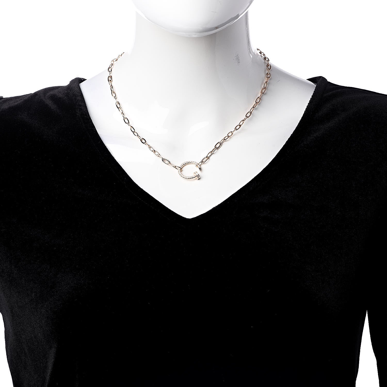 Cartier 18K Pink Gold Diamond Juste Un Clou Chain Necklace 2 of 6