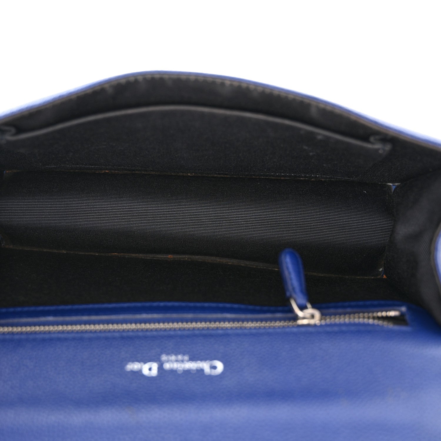Christian Dior Grained Calfskin Medium Diorama Flap Bag Blue 5 of 12