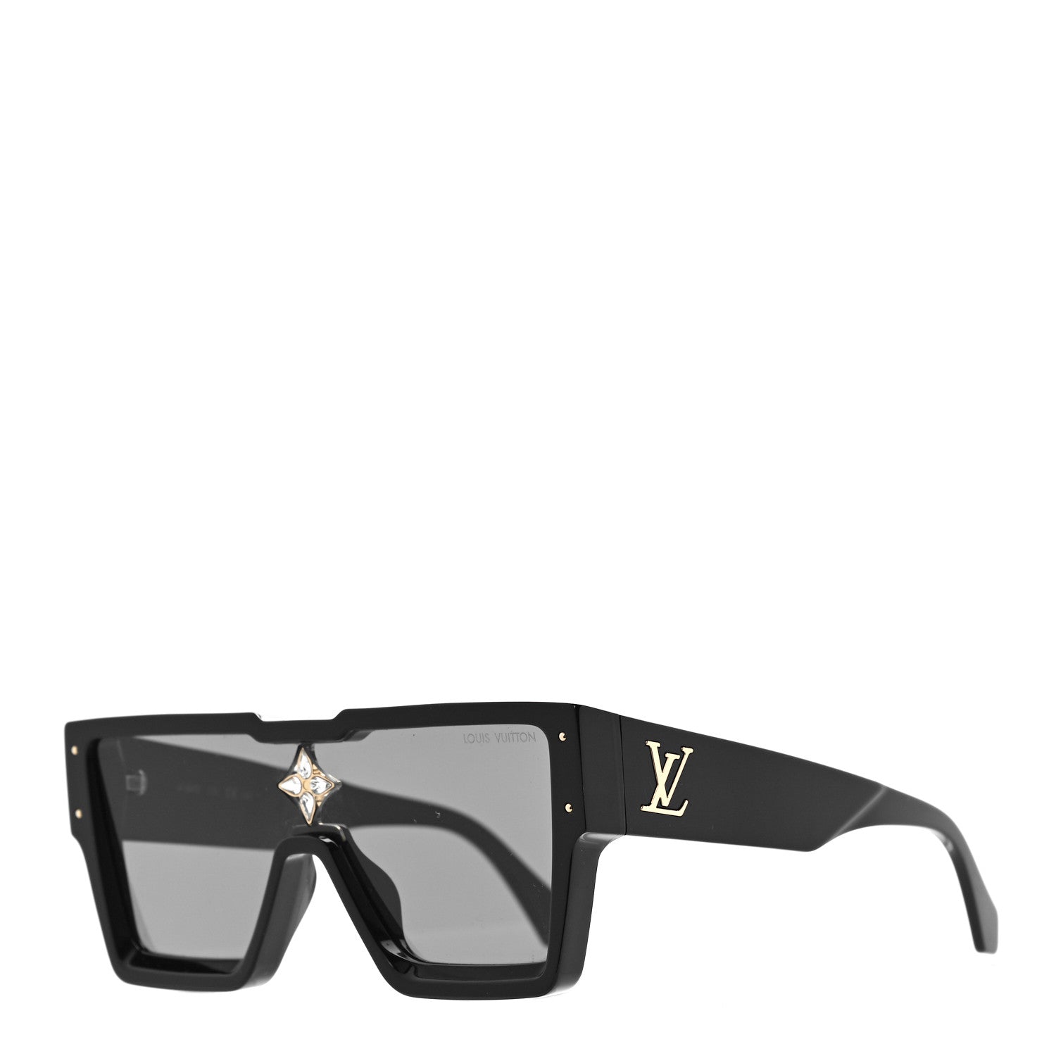 Louis Vuitton Acetate Swarovski Crystal Cyclone Sunglasses Z1547E Black 1 of 7