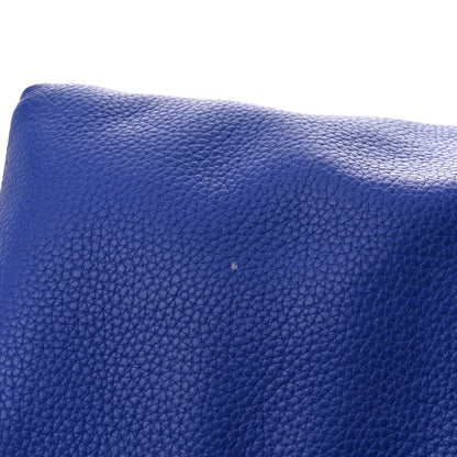 Hermes Taurillon Clemence Double Sens 45 Reversible Tote Graphite Bleu Electrique 8 of 12