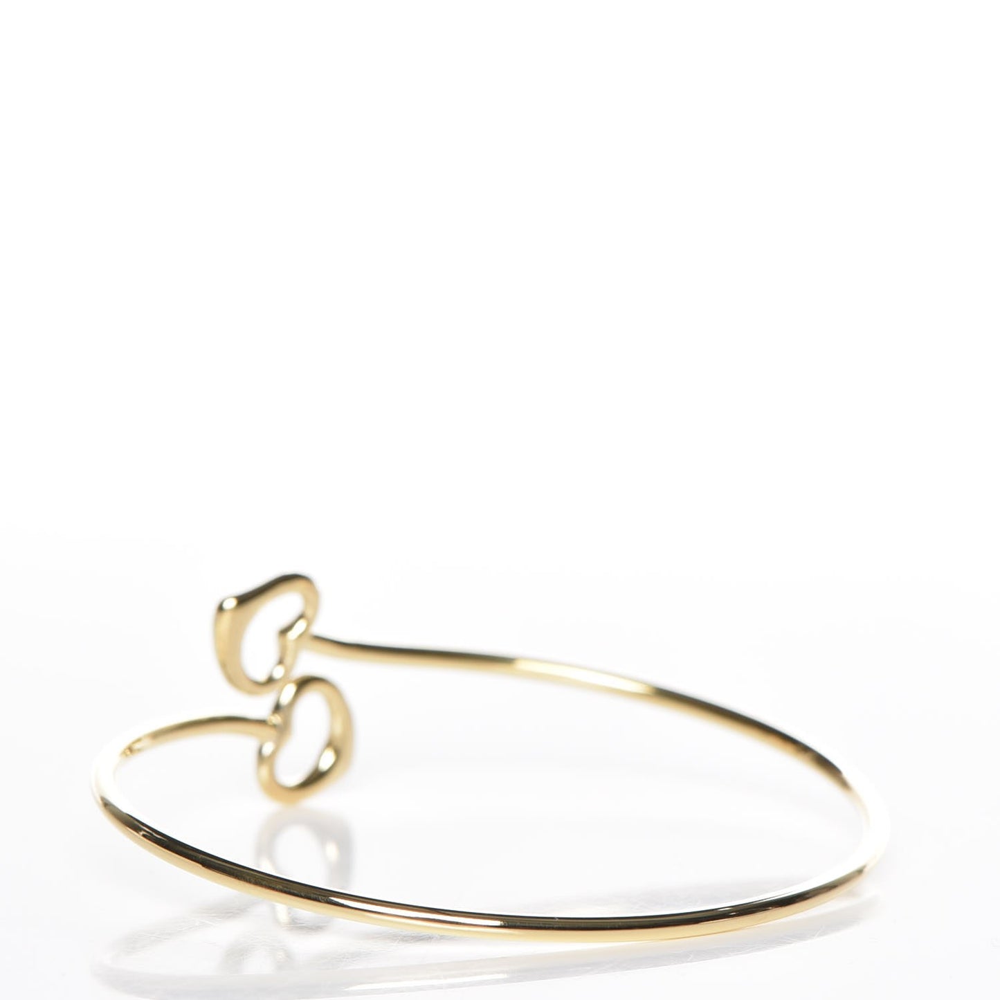 18K Yellow Gold Elsa Peretti Double Open Heart Bangle