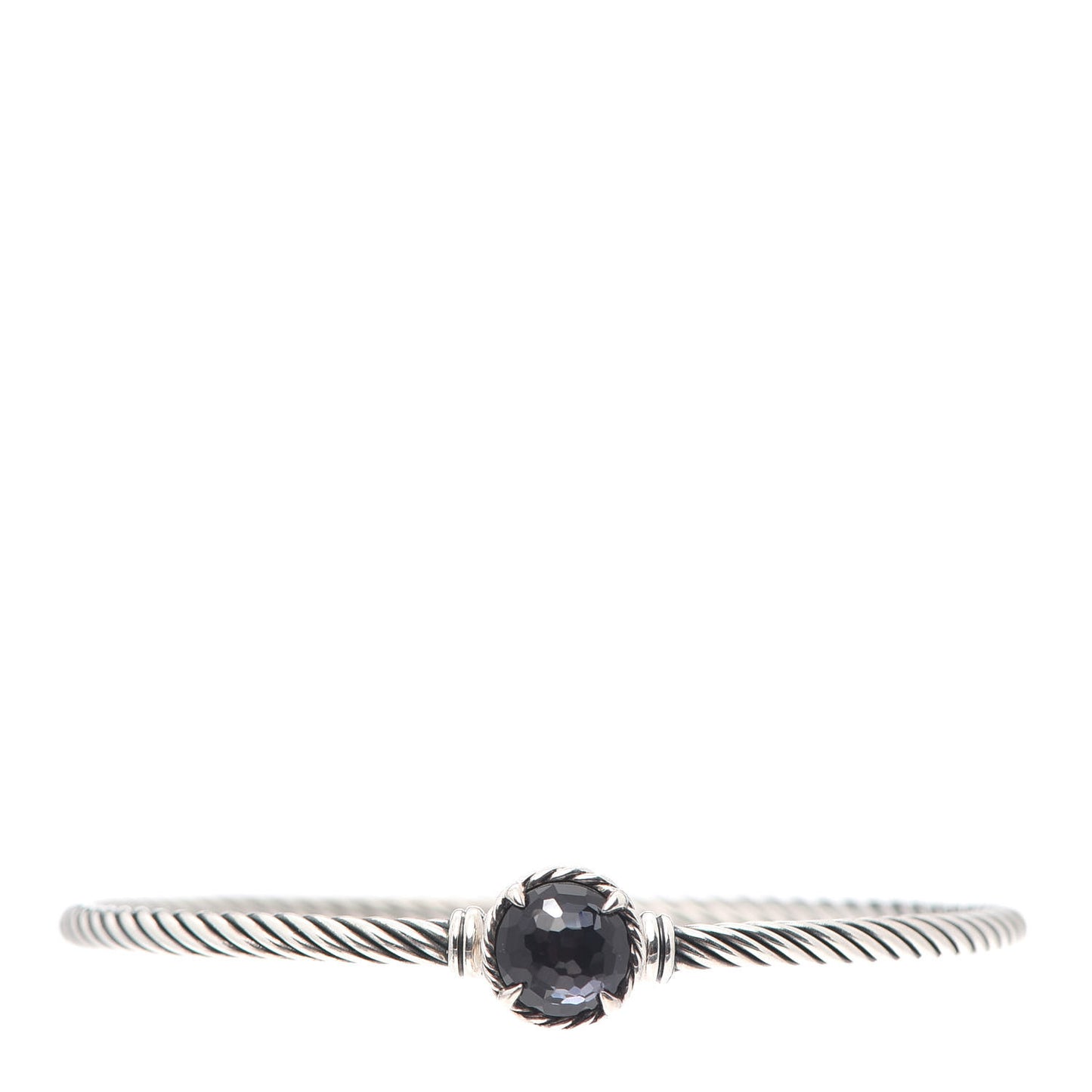 Sterling Silver Black Orchid 3mm Chatelaine Bracelet