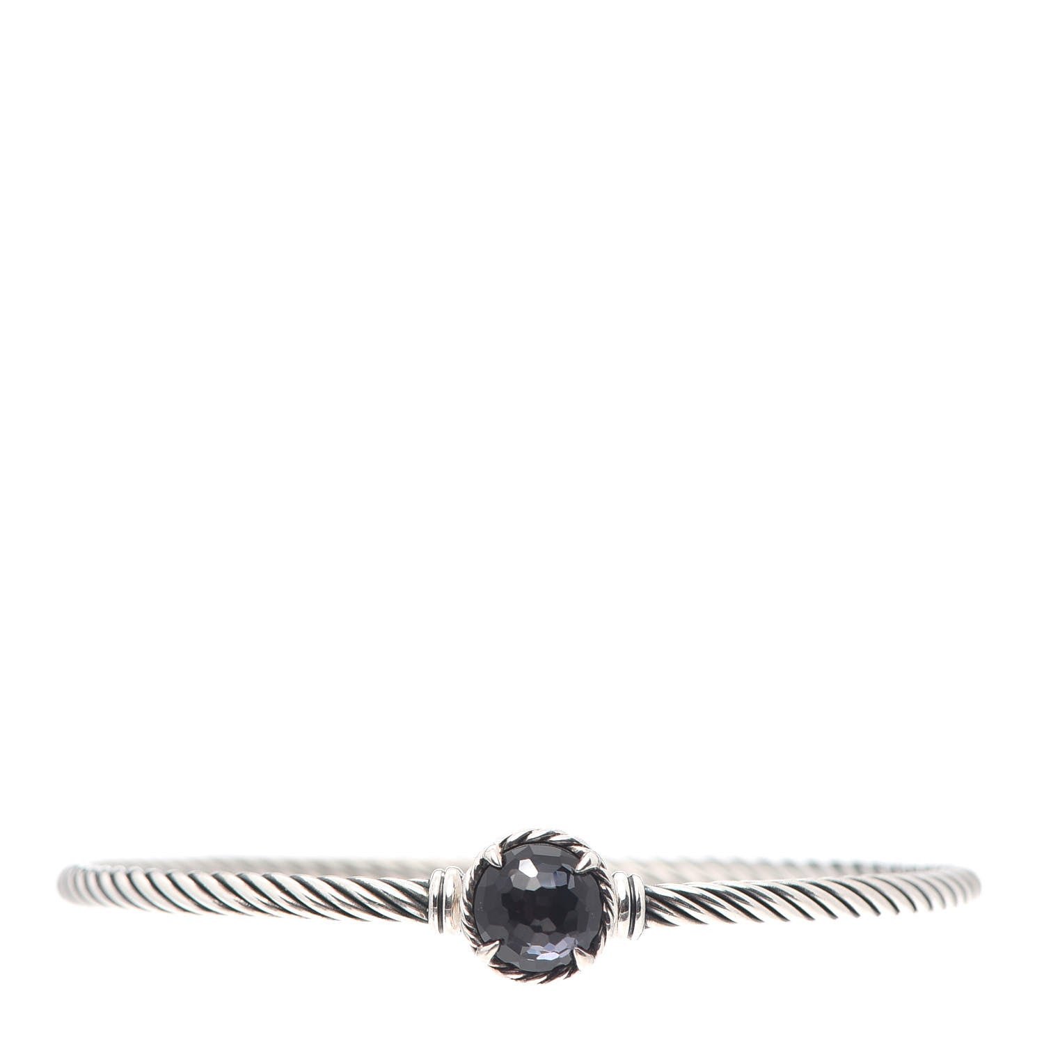 David Yurman Sterling Silver Black Orchid 3mm Chatelaine Bracelet 1 of 4