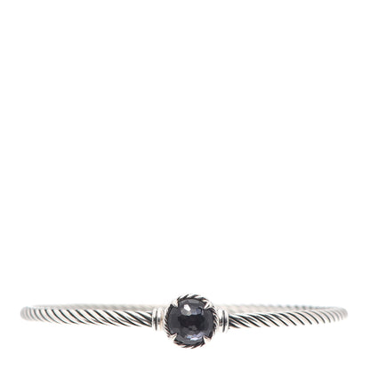 David Yurman Sterling Silver Black Orchid 3mm Chatelaine Bracelet 1 of 4