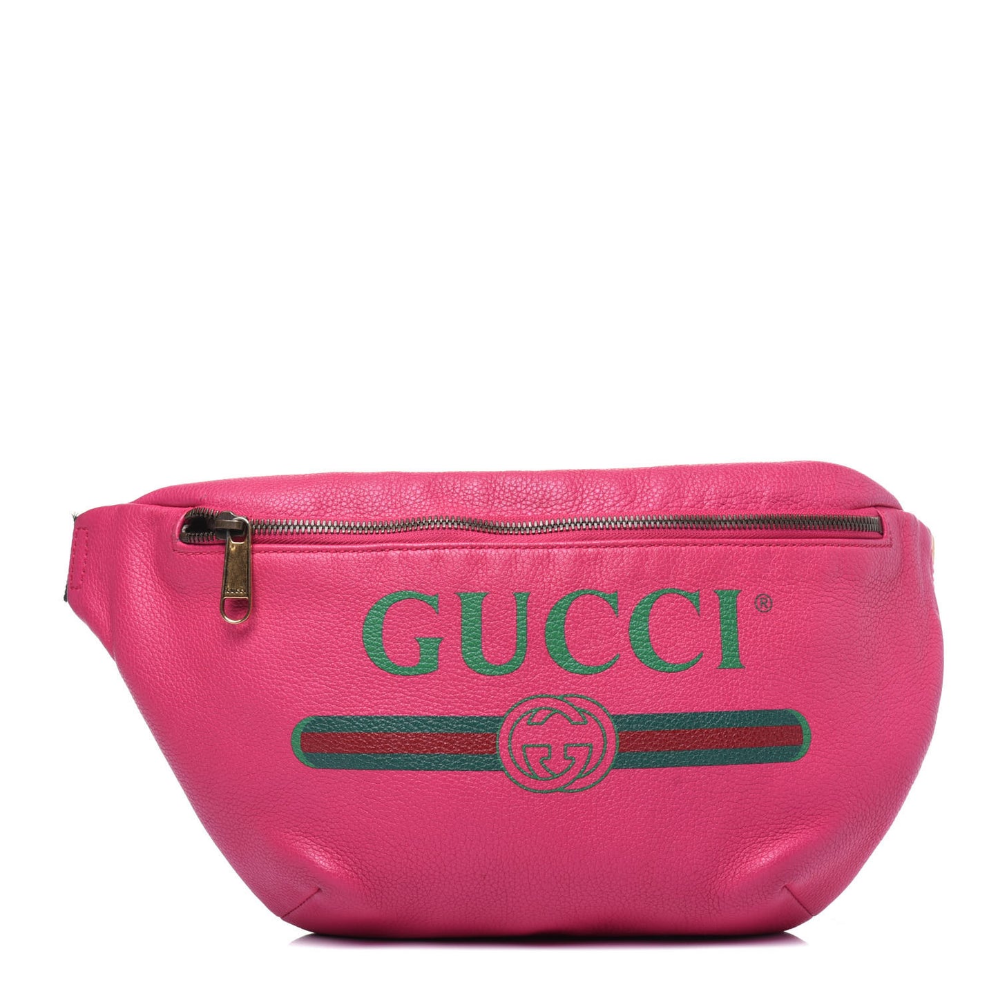 Grained Calfskin Logo Belt Bag Pink