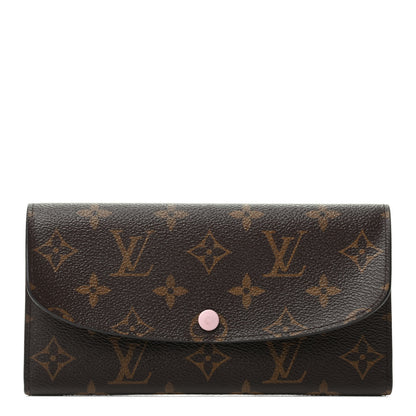 Louis Vuitton Monogram Emilie Wallet Rose Ballerine 1 of 10