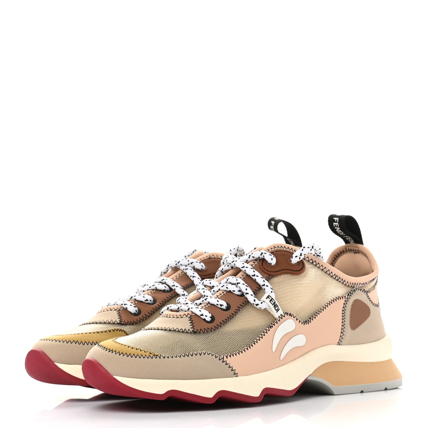 Fendi Technical Mesh Lycra FFreedom Patchwork Sneakers 36 Mosaico 3 of 8