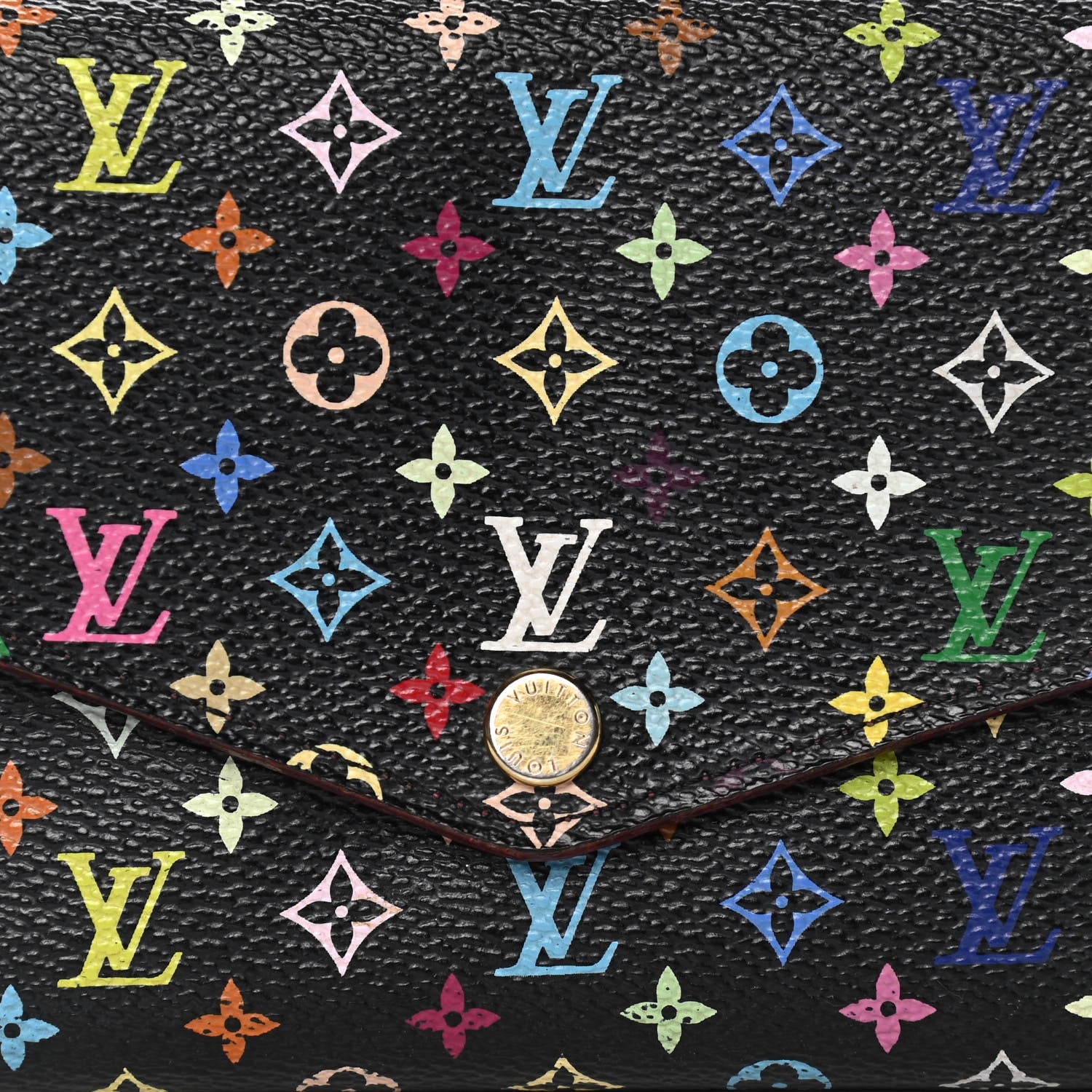 Louis Vuitton Monogram Multicolor Sarah Wallet NM Black Grenade 7 of 11