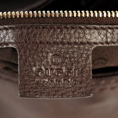 Gucci Pebbled Calfskin Medium Heritage Shoulder Bag Dark Brown 6 of 7
