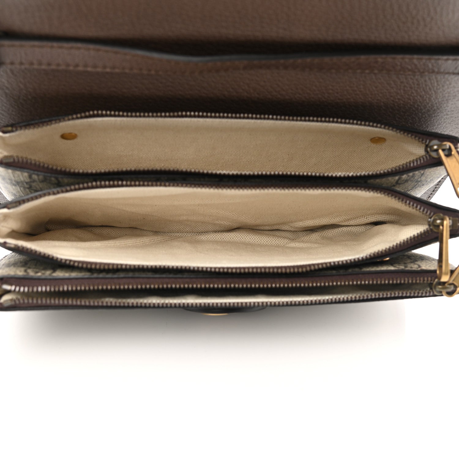 Gucci GG Supreme Monogram Web Ophidia Flap Messenger Bag Beige New Acero 5 of 10