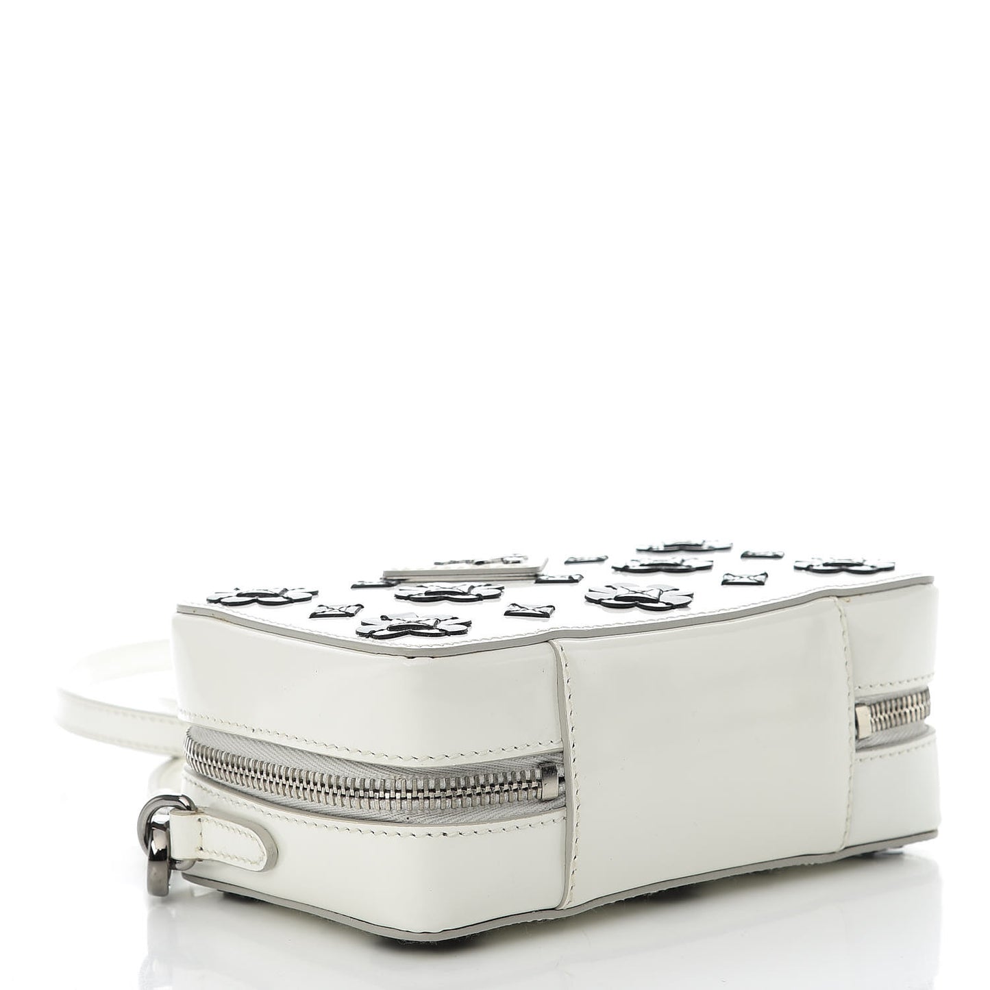 Spazzolato Floral Crossbody White Black