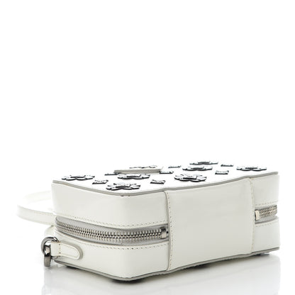 Prada Spazzolato Floral Crossbody White Black 4 of 13