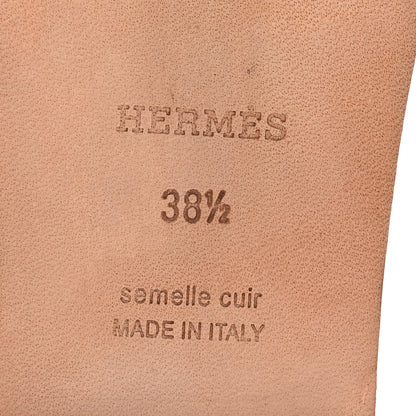 Hermes Box Calfskin Oran Sandals 38.5 Rouge Tomette 7 of 10