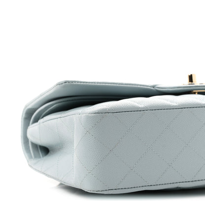 Chanel Caviar Quilted Medium Double Flap Light Blue 9 of 10