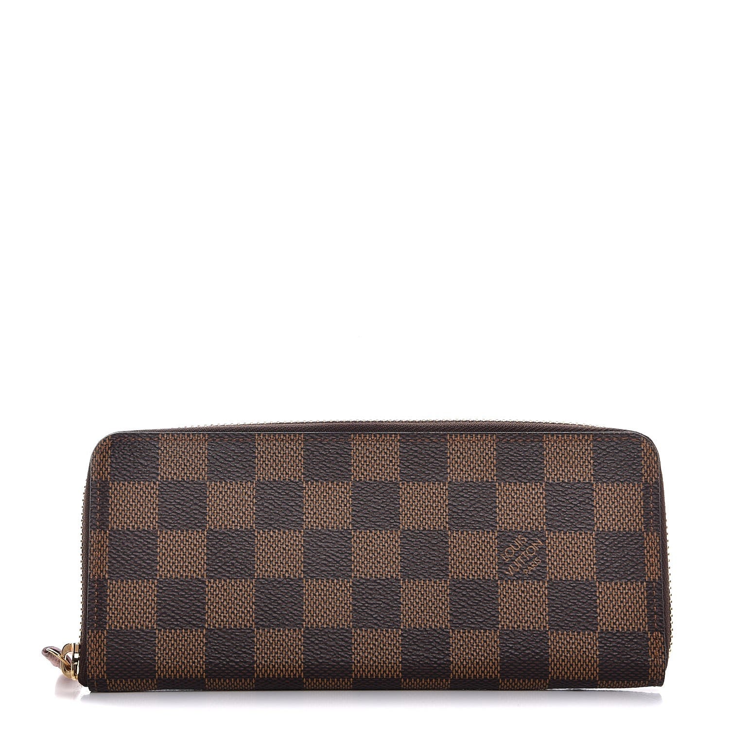 Louis Vuitton Damier Ebene Clemence Wallet Rose Ballerine 1 of 7