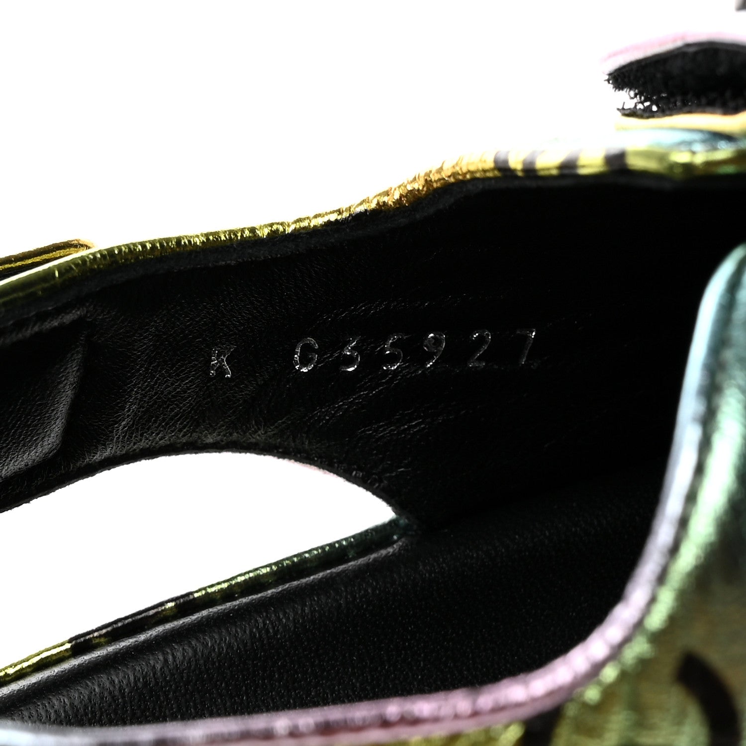 Chanel Laminated Lambskin Printed CC Dad Sandals 40 Multicolor 7 of 9