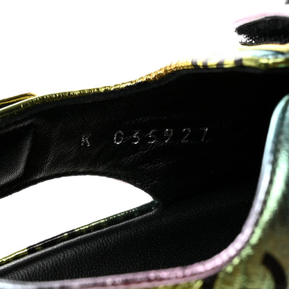 Chanel Laminated Lambskin Printed CC Dad Sandals 40 Multicolor 7 of 9