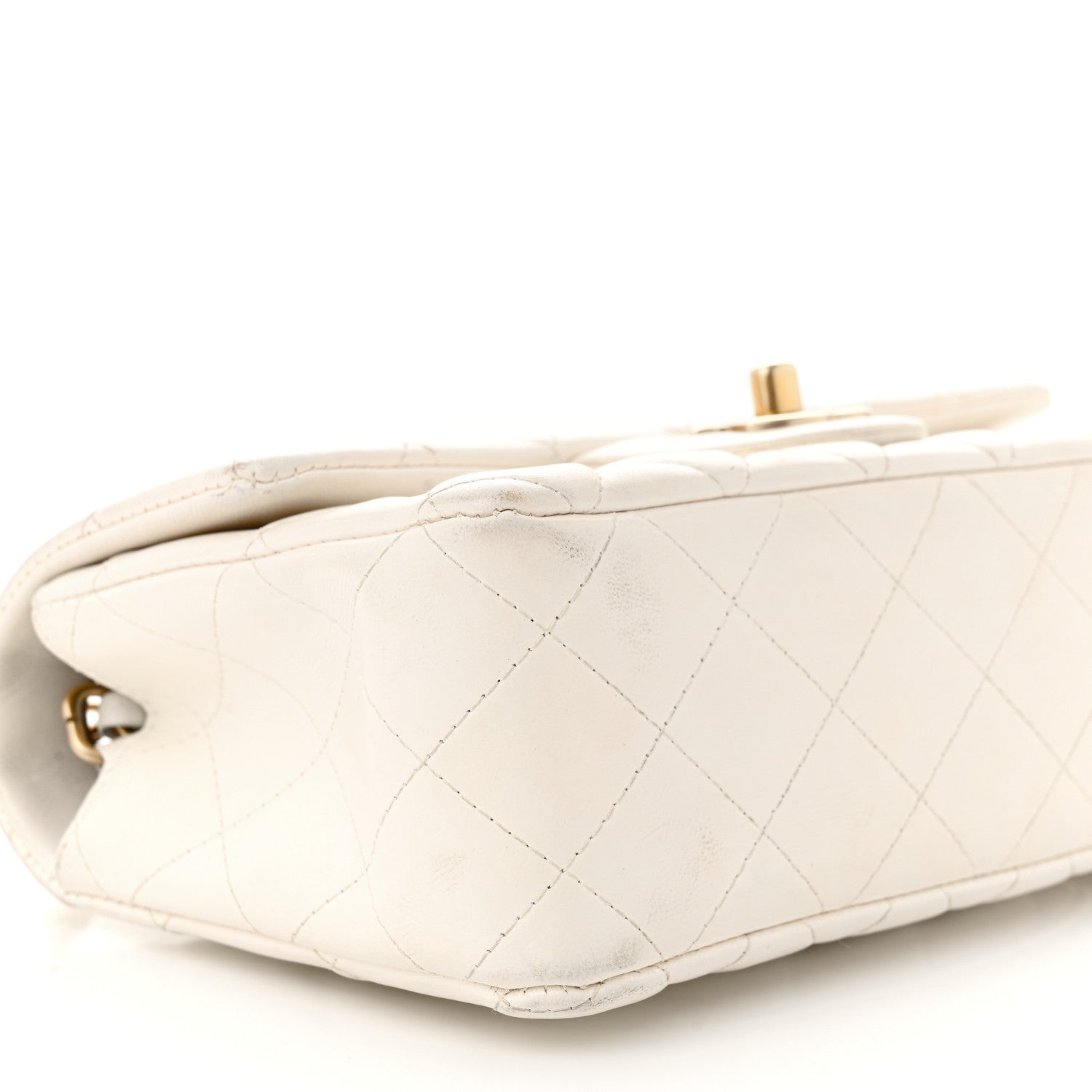Chanel Lambskin Quilted Mini Rectangular Flap White 9 of 11