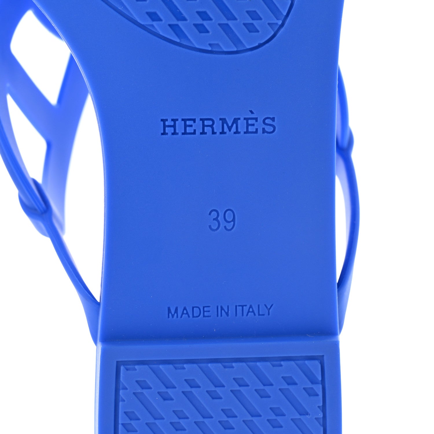 Hermes Rubber Womens Egerie Sandals 39 Bleu Outremer 6 of 8