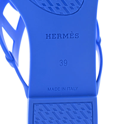 Hermes Rubber Womens Egerie Sandals 39 Bleu Outremer 6 of 8