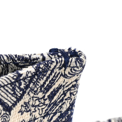 Christian Dior Canvas Embroidered Large Dioriviera Toile De Jouy Book Tote Blue 7 of 12