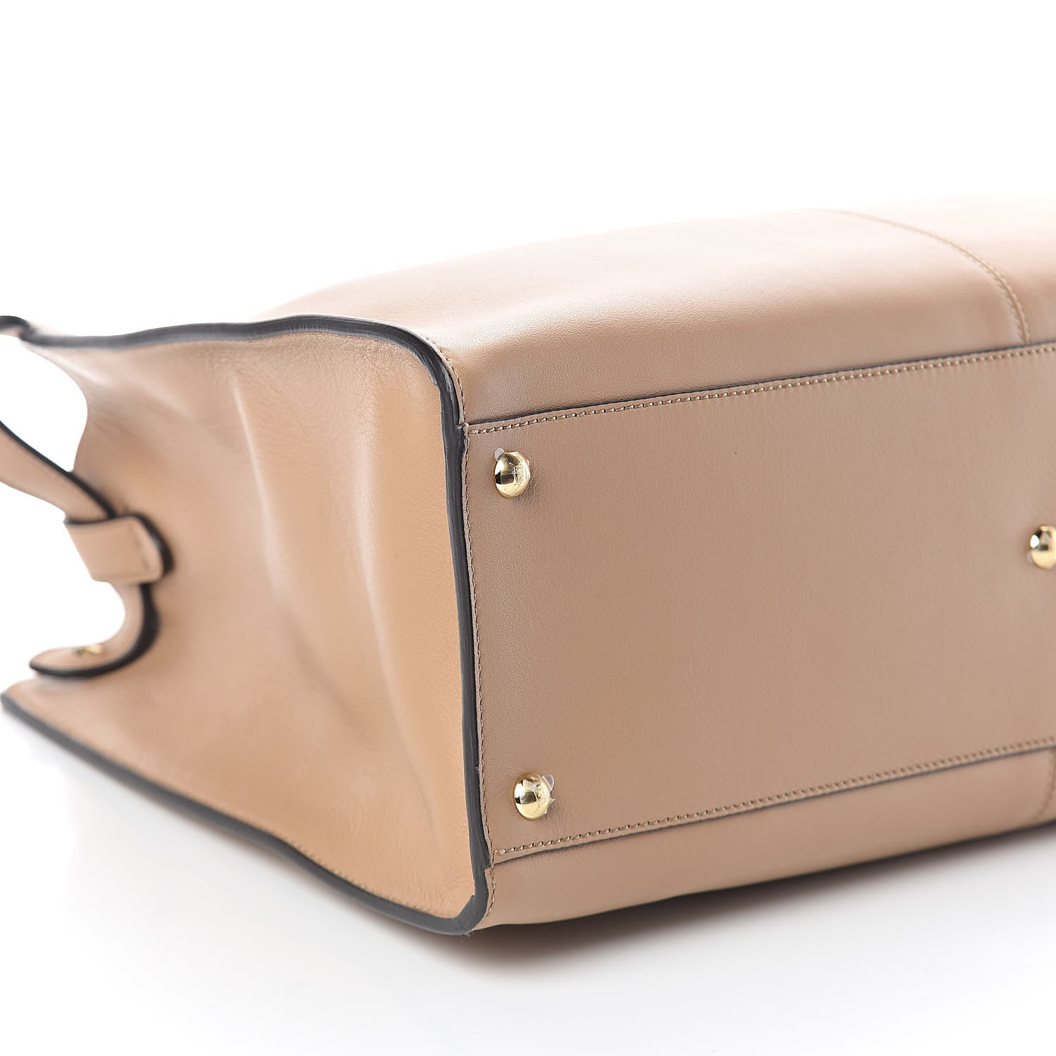 Fendi Vitello Seta Nabuk Pequin Large Peekaboo X-Lite Cuoio Tobacco Moro 7 of 8