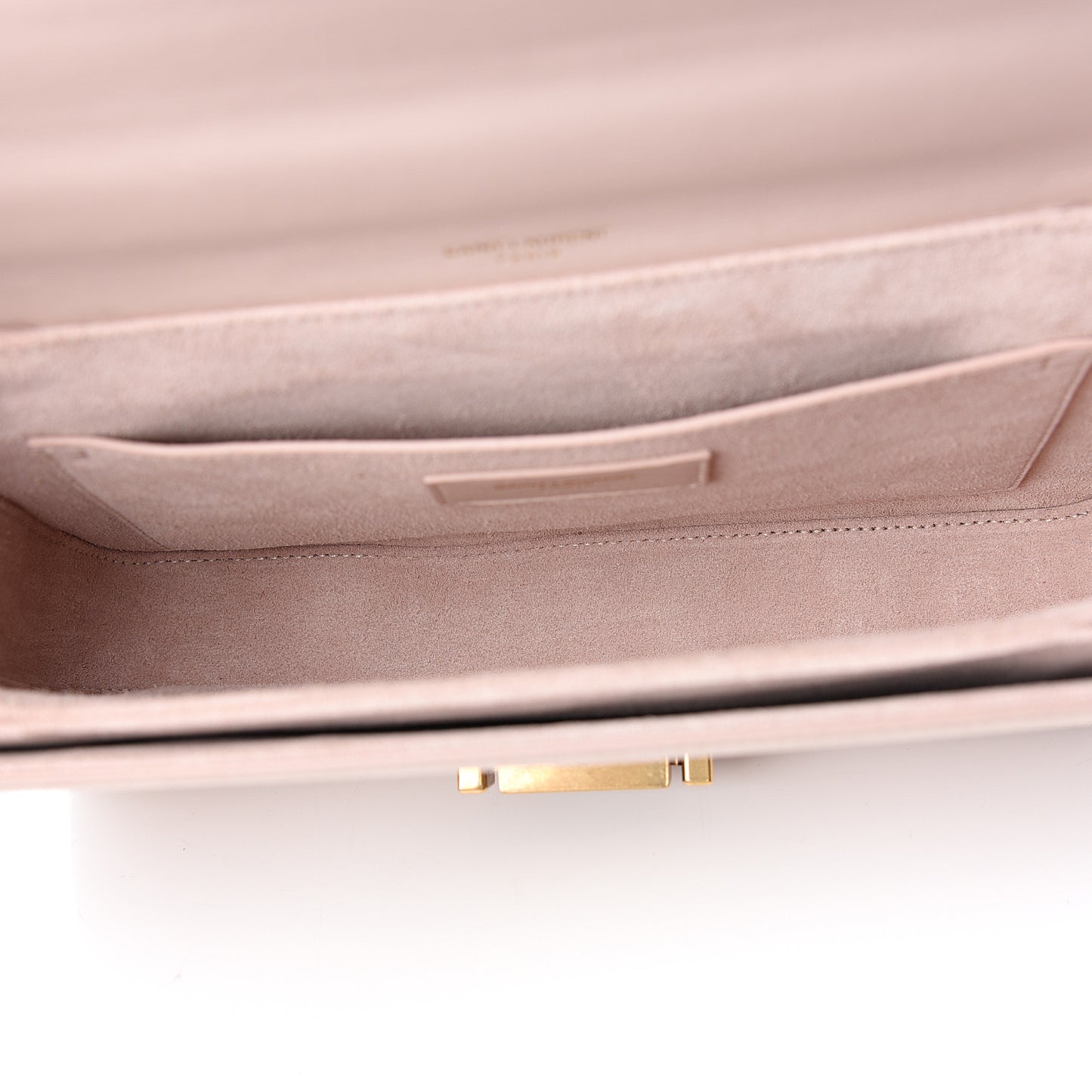 Smooth Calfskin Suede Medium Bellechasse Bag Marble Pink
