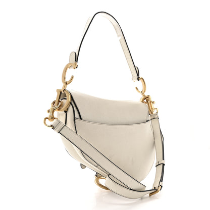 Christian Dior Grained Calfskin Saddle Bag With Strap Latte 3 of 15
